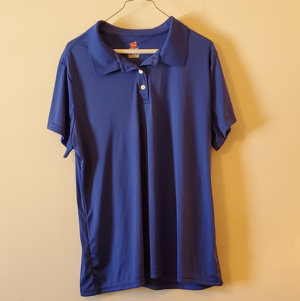 Blue polo shirt